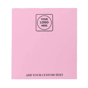 Blush Pink Logo Text Branding Business Notepad
