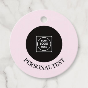 Blush Pink Logo Text Business Label price tags