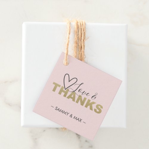 Blush Pink Love and Thanks Favor Tags