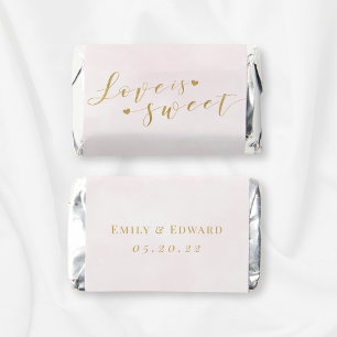 Blush Pink Love is Sweet Chocolate Wedding Hershey's Miniatures