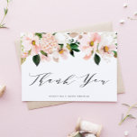 Blush Pink Magnolia and Hydrangea Baby Shower Thank You Card<br><div class="desc">Send thanks to your guests with this customizable baby shower thank you card. It features blush pink magnolias and hydrangeas with faux rose gold foil accents. Personalize by adding your details. This blush pink floral thank you card is perfect for baby showers,  bridal showers,  weddings,  and other events.</div>