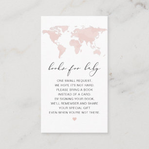 Blush Pink Map Adventure Books for Baby Card