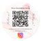 Blush pink marble business qr code instagram 