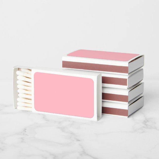 Blush Pink Matchbox - Elegant Party Favor Matchboxes (Stacked)