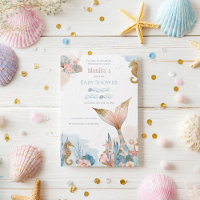 Blush Pink Mermaid Tail Baby Shower