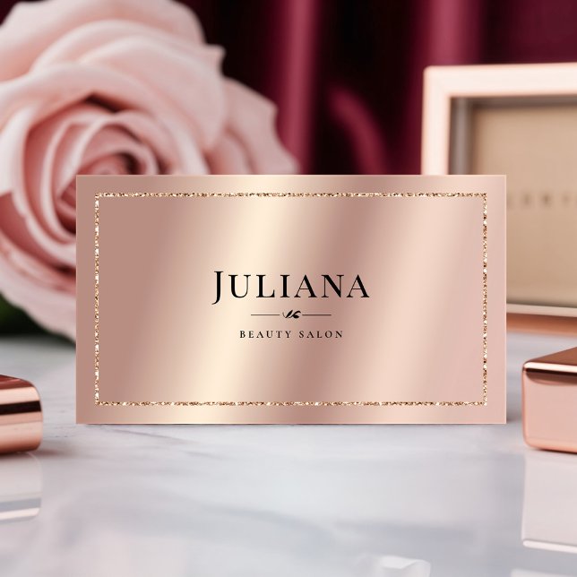 Blush Pink Metallic Foil Luxury Business Card (Creator Uploaded)