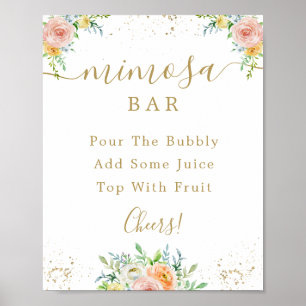 Blush Pink Mimosa Bar Sign