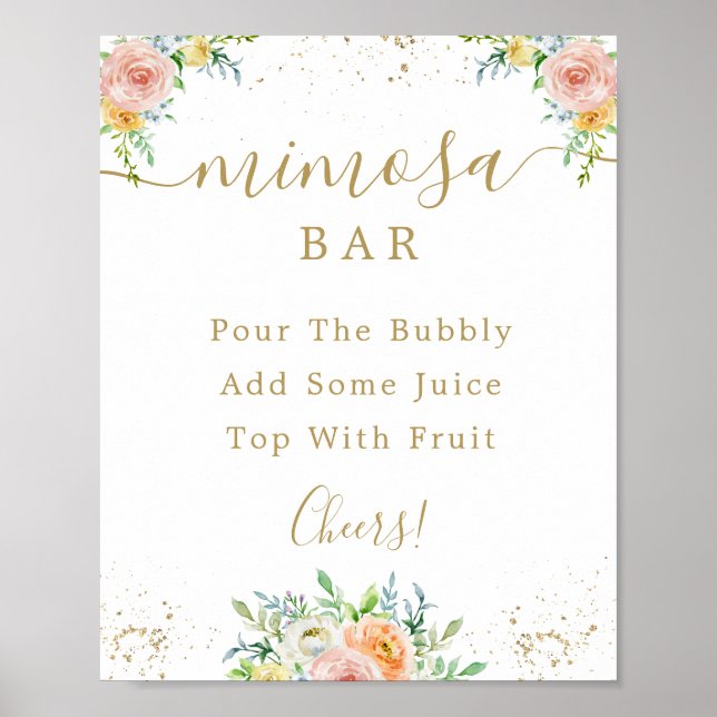 Blush Pink Mimosa Bar Sign (Front)