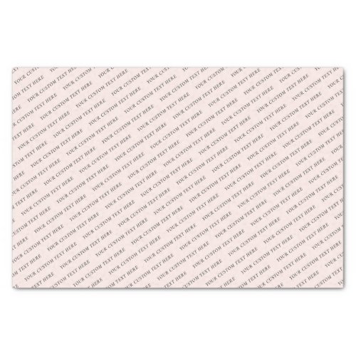 Blush Pink Minimal Custom Text Tissue Paper
