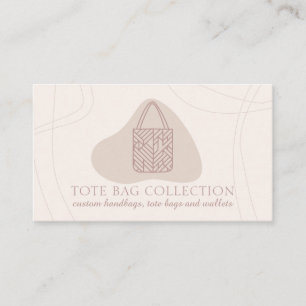 Blush Pink Minimalist aesthetic feminine tote bag Business Card