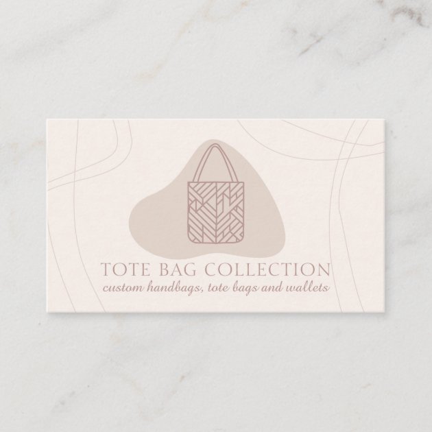 Blush Pink Minimalist aesthetic feminine tote bag Business Card