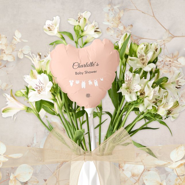 Blush Pink Minimalist Baby Girl Shower Balloon (Blush Pink Minimalist Baby Girl Shower Balloon ©Susanne Sachers - Sunny Mind 🌞)