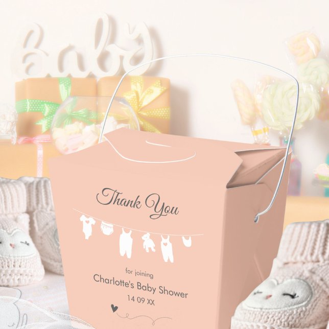Blush Pink Minimalist Baby Girl Shower Favor Boxes (Blush Pink Minimalist Baby Girl Shower Favor Boxes ©Susanne Sachers - Sunny Mind 🌞)