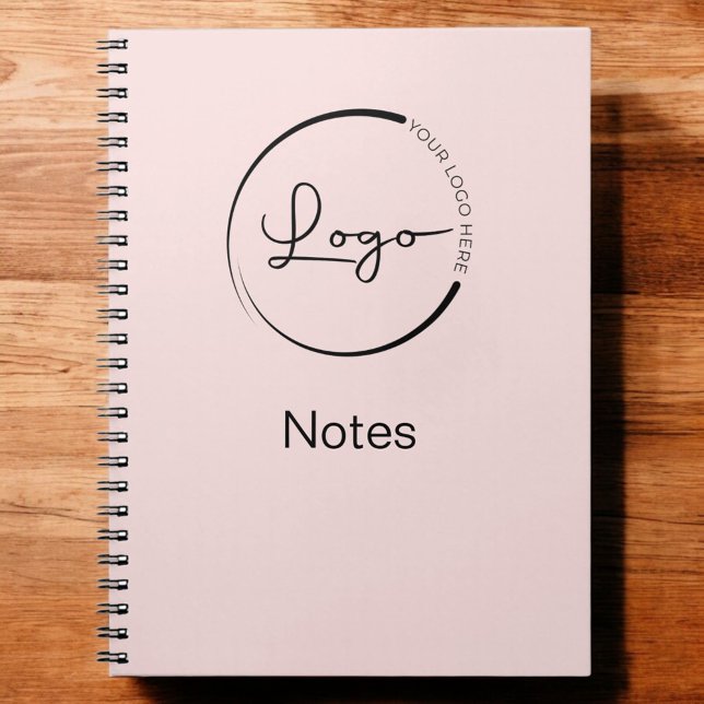 Blush Pink Minimalist Logo Professional Notebook (Creator Uploaded)