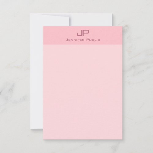 Blush Pink Minimalist Modern Monogram Template