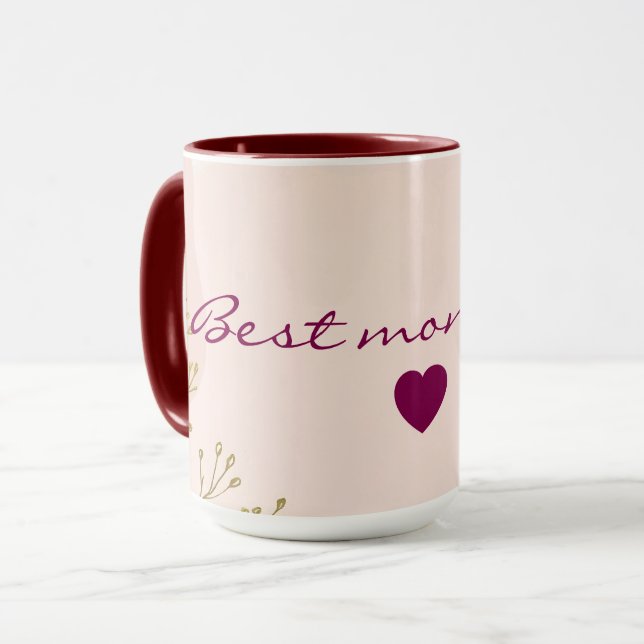 Blush Pink Mint Abstract Trendy Collection Mug (Front Left)