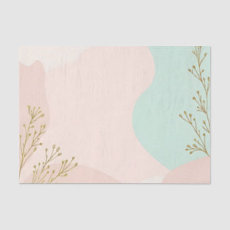 Blush Pink Mint Abstract Trendy Collection Tissue Paper