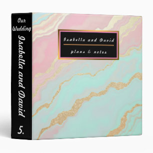 Blush Pink Mint Gold Luxury Popular Collection 3 Ring Binder