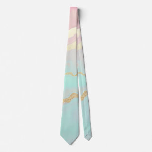 Blush Pink Mint Gold Luxury Popular Collection Neck Tie