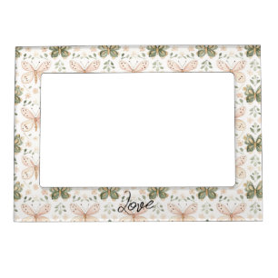 Blush Pink Mint Green Butterfly Magnetic Frame