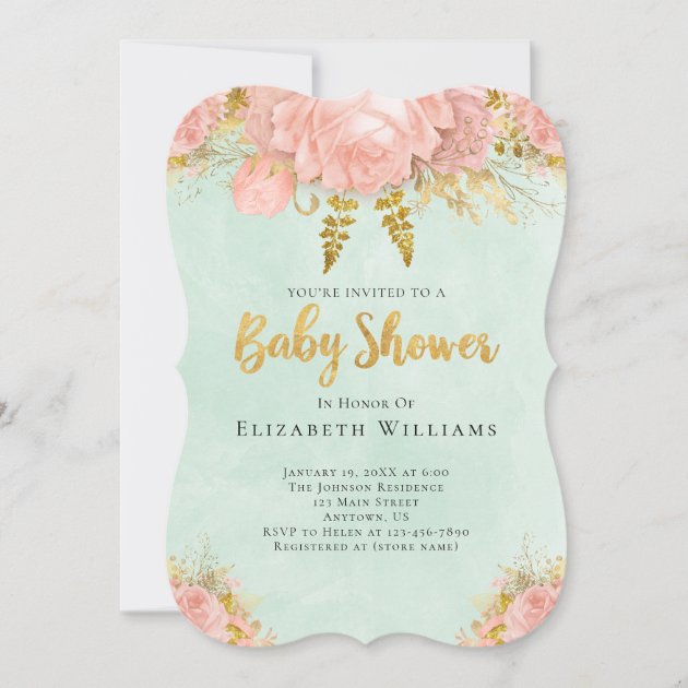 Mint and best sale pink baby shower