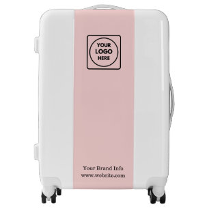 Blush Pink Modern Custom Business Logo Design Luggage