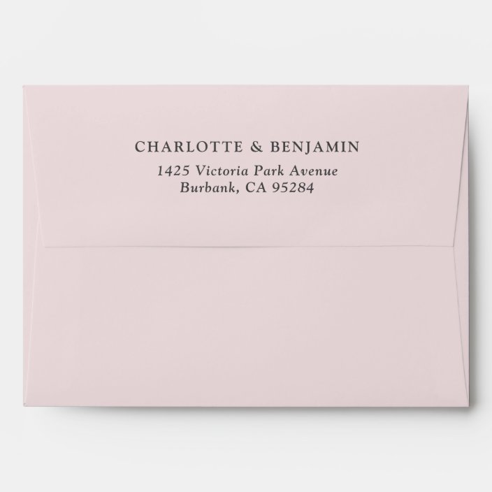 Blush Pink Modern Custom Wedding 5.25x7.25