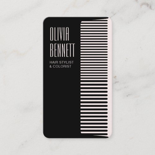 Blush Pink Modern Hair Stylist Colorist Salon Business Card