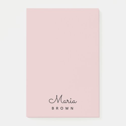 Blush Pink Modern Minimalist Feminine Post_it Notes