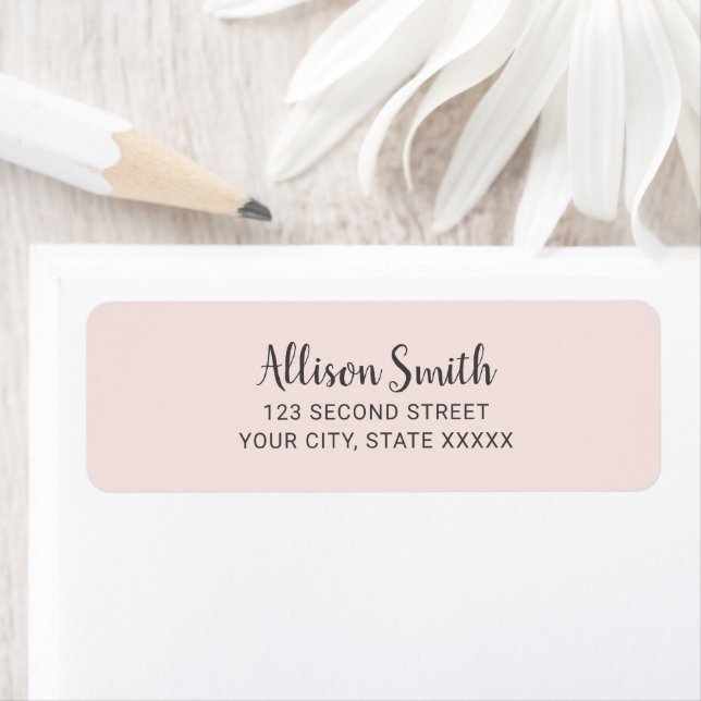 Blush Pink Modern Minimalist Girly Label (Insitu)