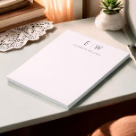 Blush Pink Modern Minimalist Monogram Name  Notepad<br><div class="desc">Elevate your note-taking experience with our Classic Elegant Modern Minimalist Monogram Notepad. This meticulously designed notepad seamlessly blends timeless sophistication with contemporary minimalism, making it an essential tool for work, school, or personal use. Crafted with precision and attention to detail, this notepad is more than just a practical item; it's...</div>