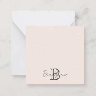 Blush Pink Modern Minimalist   Note Card