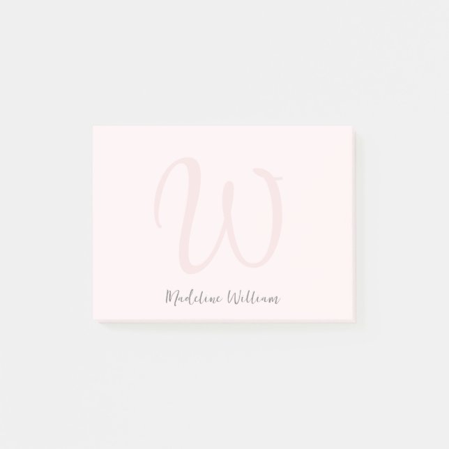 Blush Pink Modern Minimalist  Post-it Notes (Front)