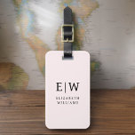 Blush Pink Modern Monogram Minimalist Luggage Tag<br><div class="desc">Elevate your travel experience with our Classic Elegant Modern Minimalist Monogram Luggage Tag. This meticulously designed accessory seamlessly combines timeless elegance with contemporary minimalism, ensuring your luggage stands out with sophistication. Crafted with precision and attention to detail, this luggage tag is more than just a practical item; it's a personalized...</div>