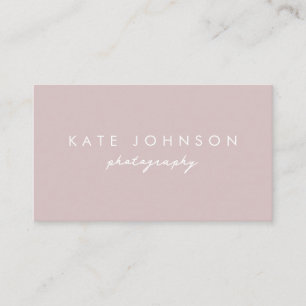 Blush Pink Modern Script QR Code Social Media Business Card