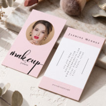 Blush Pink Modern sSript Photo Makeup Artist 