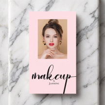 Blush Pink Modern sSript Photo Makeup Artist 