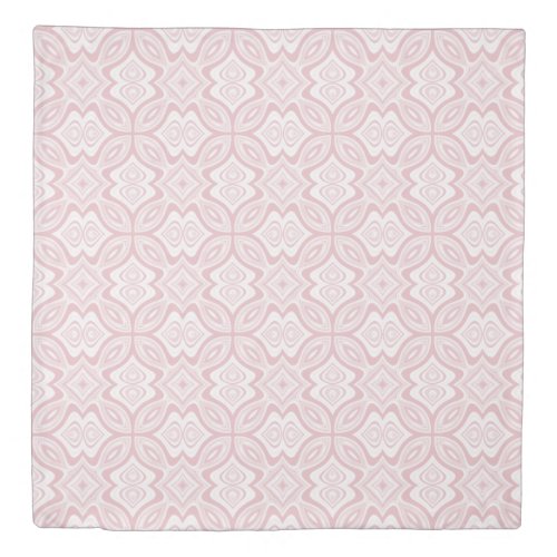 Blush Pink Modern Stylish Swirl Pattern Reversible Duvet Cover