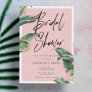 Blush Pink Modern Tropical Bridal Shower Invitation