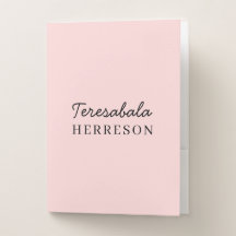 Blush Pink Monogram Modern Minimal Design