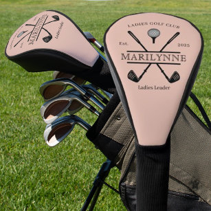 Blush Pink Monogram Name Golf Head Cover