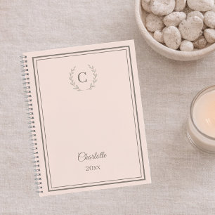 Blush pink Monogram Personalized Quiet Luxury Planner