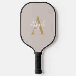 Blush Pink Monogram Script Name Custom Pickleball Paddle