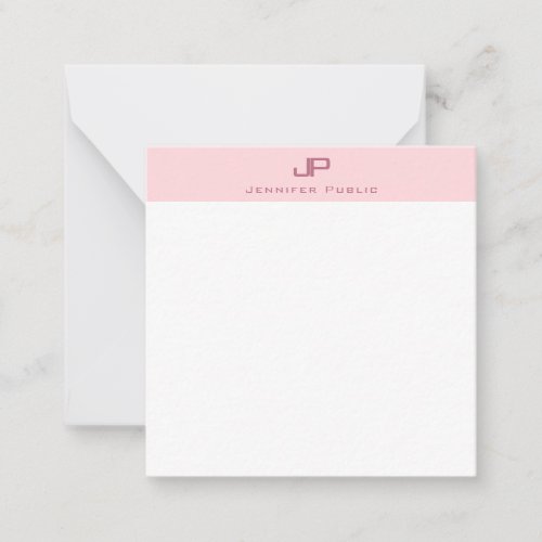 Blush Pink Monogrammed Simple Modern Template
