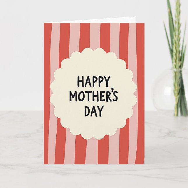 Blush Pink Mothers Day Banner Card (Front)