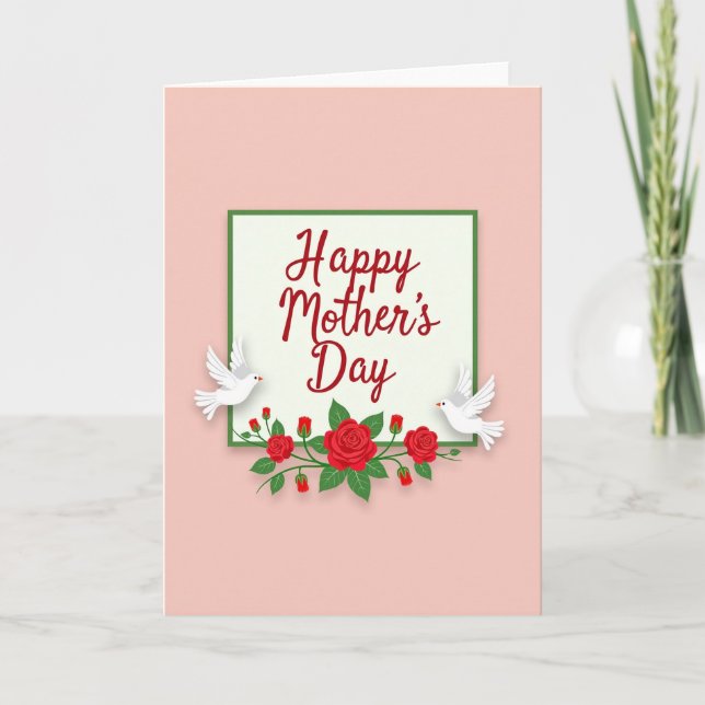 Blush Pink Mothers Day Card (Front)