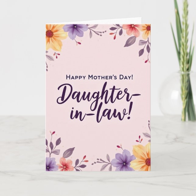 Blush Pink Mothers Day Design Card (Front)