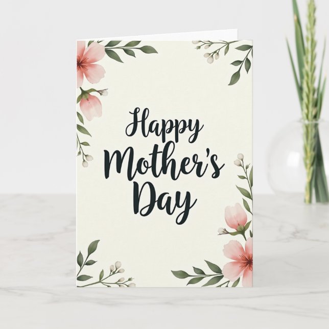Blush Pink Mothers Day Love Card (Front)