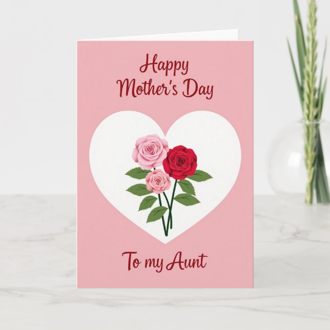 Blush Pink Mothers Day Roses Card (Front)