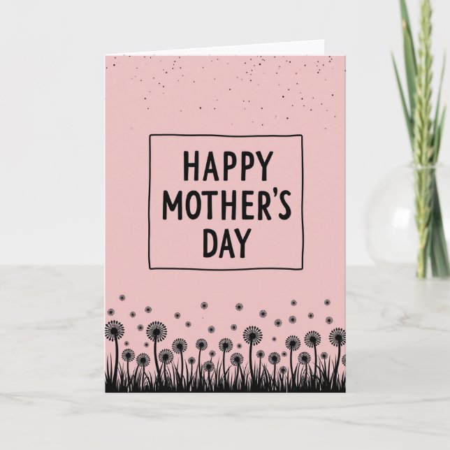 Blush Pink Mothers Day Scene Card (Front)